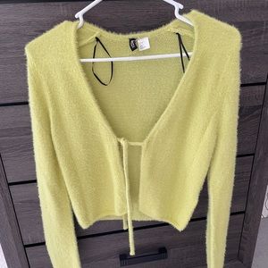 H&M - Lemon-lime Green Cardigan. Size S